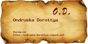 Ondruska Dorottya névjegykártya