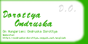 dorottya ondruska business card